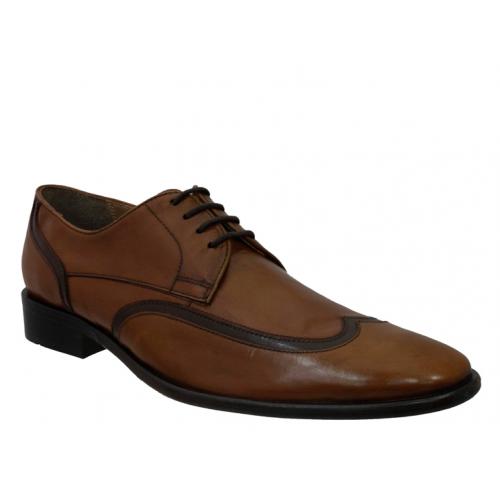 Giorgio Brutini "Lansdown" Tan / Brown Wingtip Genuine Leather Shoes 24917